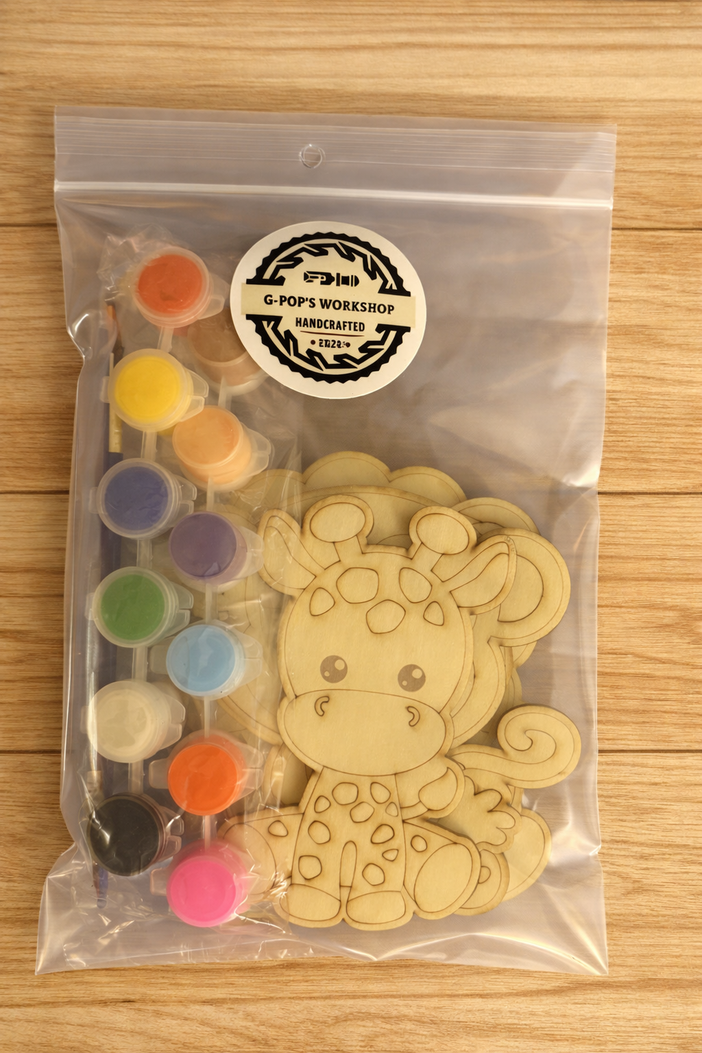 Jungle Animal Wood Paint Kit