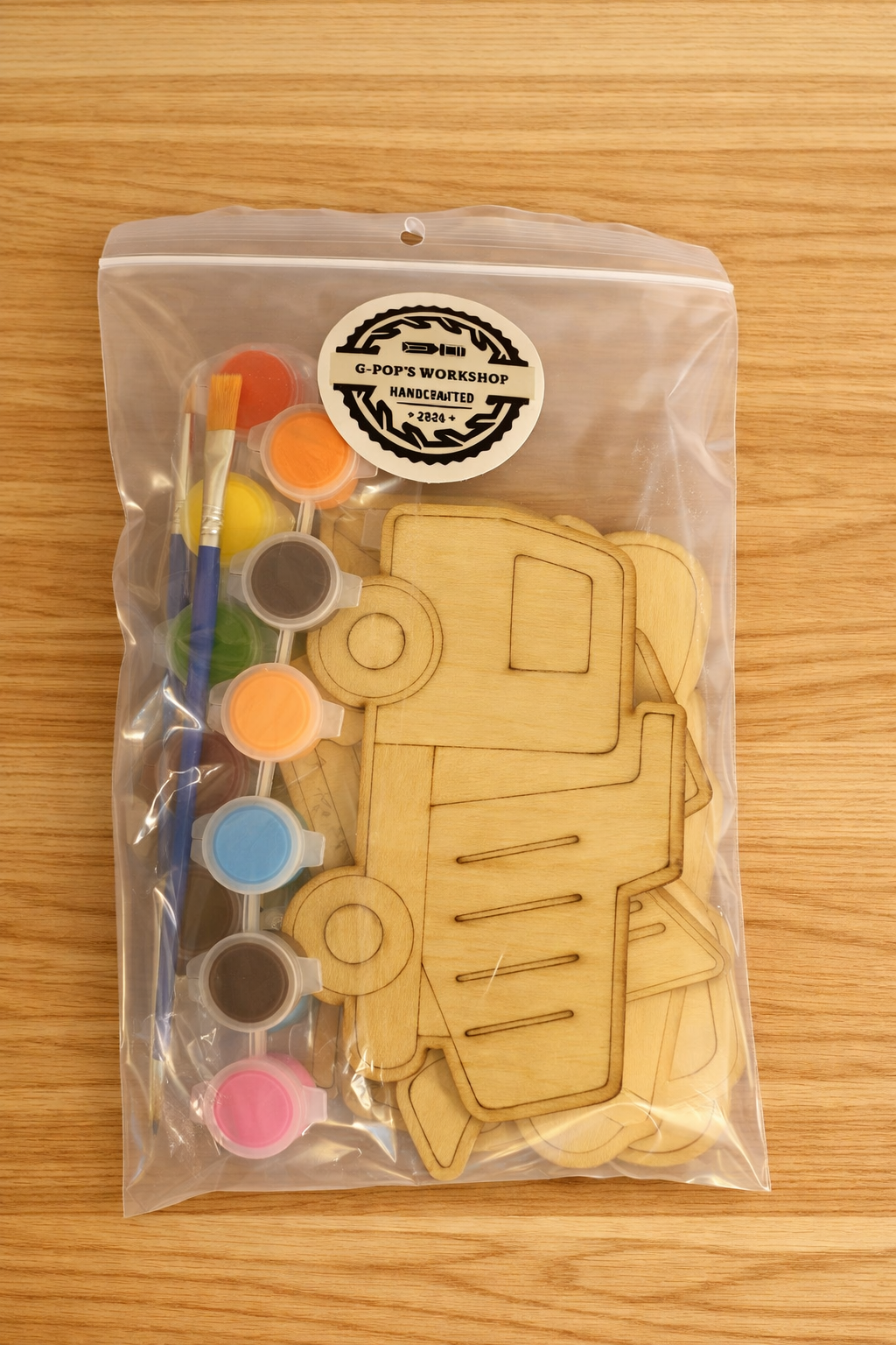 Construction Trucks Wood Paint Kits