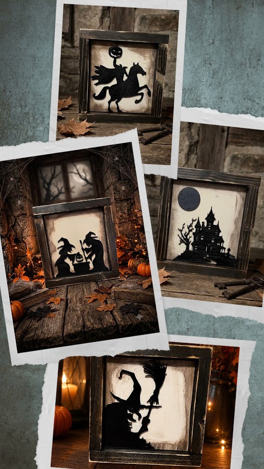 Rustic Halloween Silhouette Decor