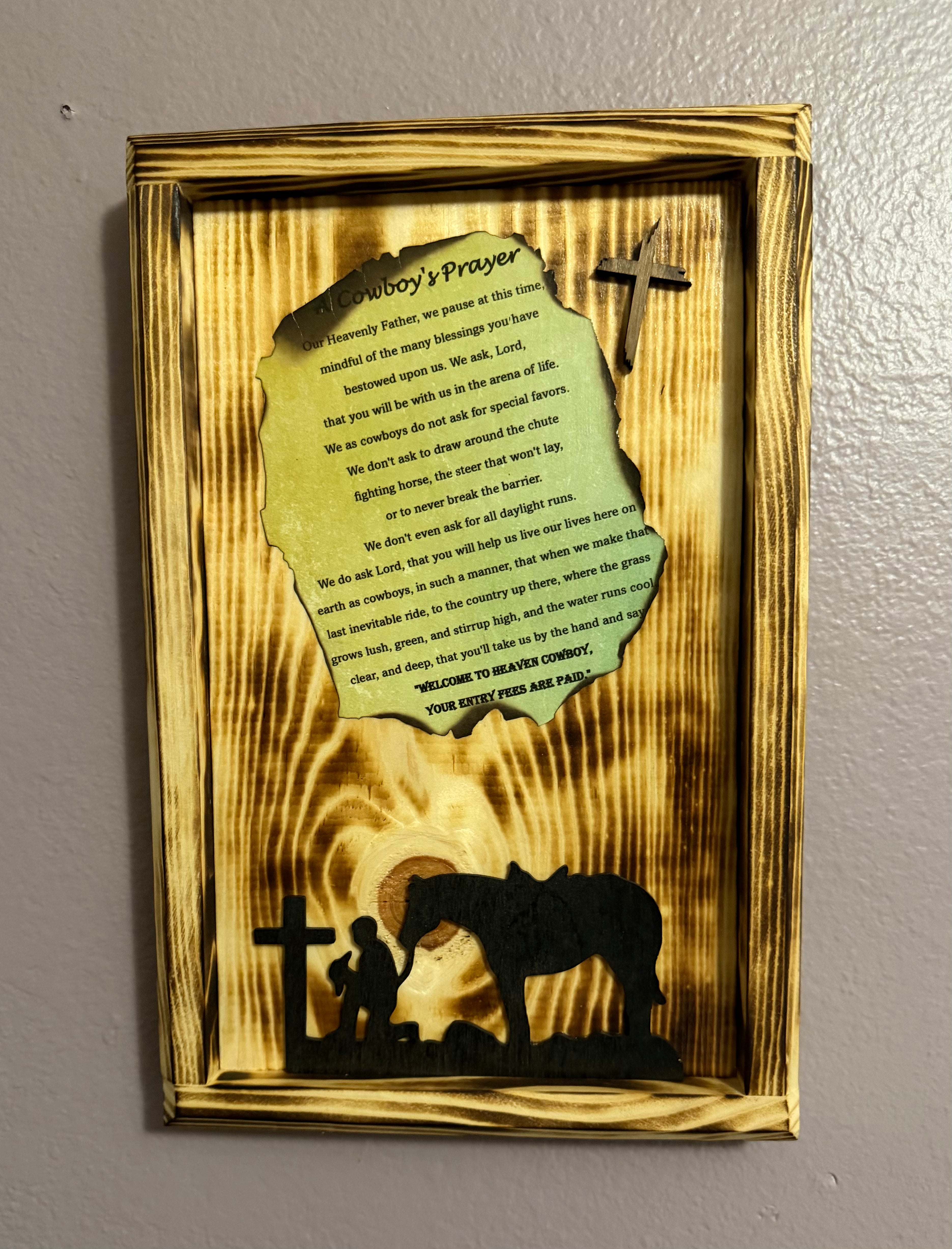 Cowboy’s Prayer Wall Plaque