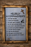 Hillbilly 10 Commandments Sign