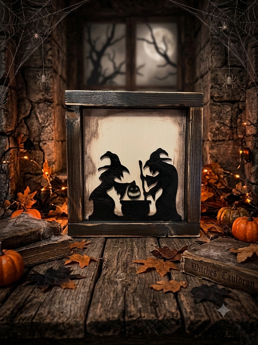 Rustic Halloween Silhouette Decor