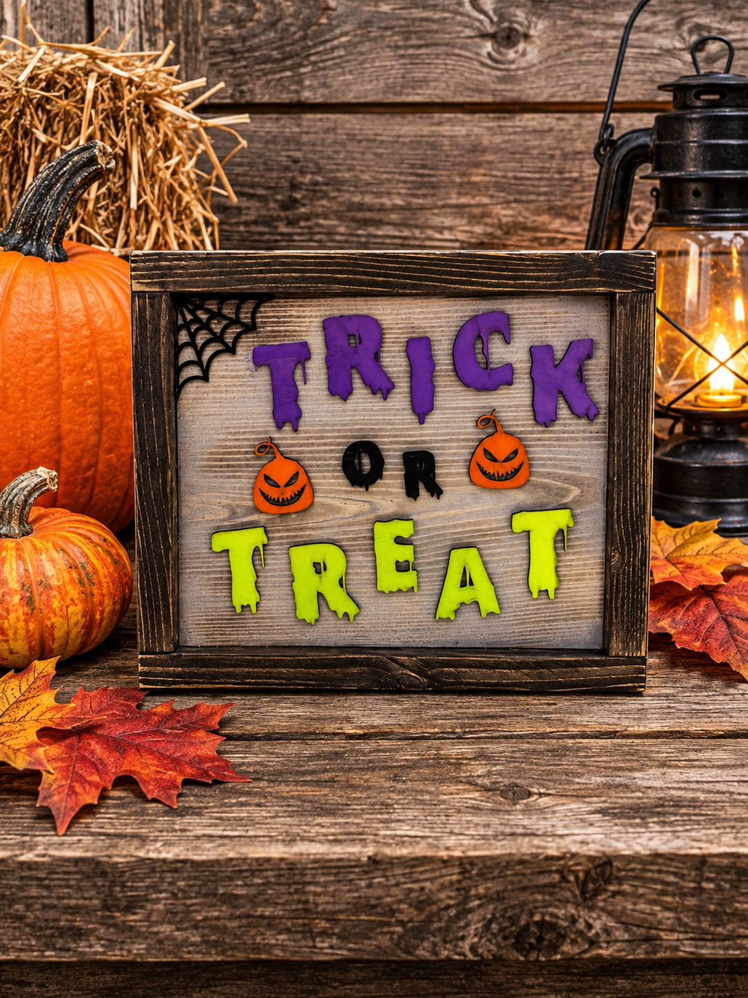 Trick or Treat Wooden Sign